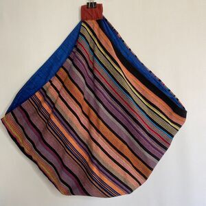 Bohemian Hippie Bag Multicolored Striped Fully Lined Large Shoulder Bag